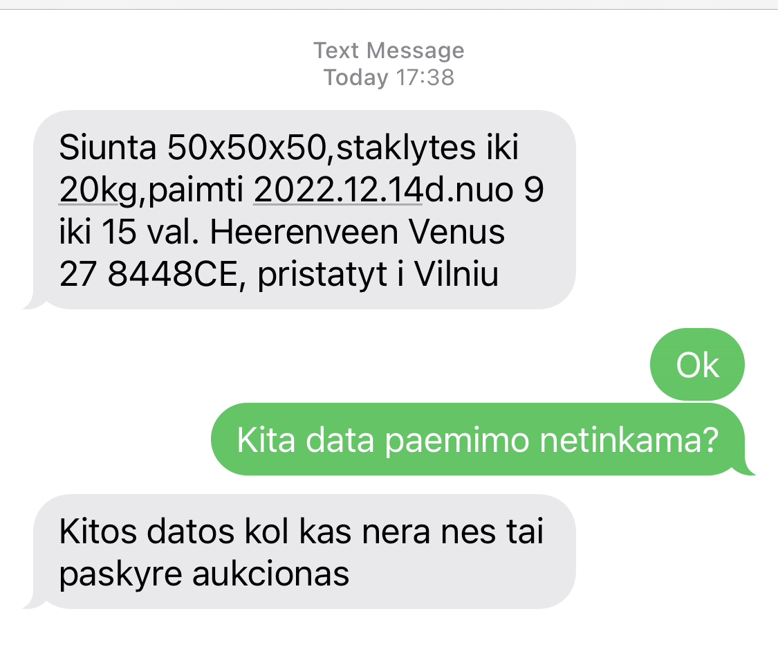 Dežė  Olandija-Lietuva