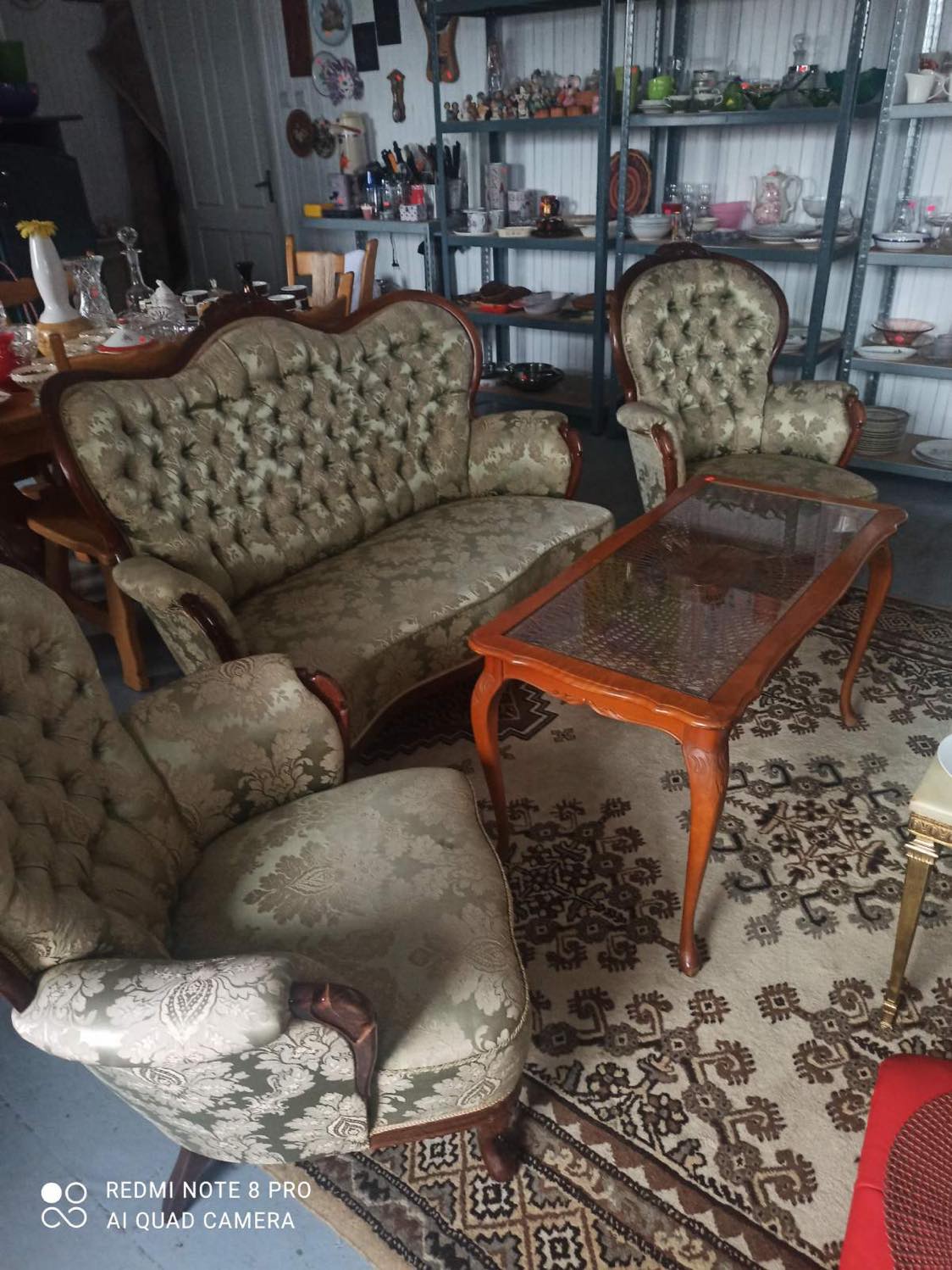 Sofa 2 kėsliukai ir staliukas Kretinga-Zarasai